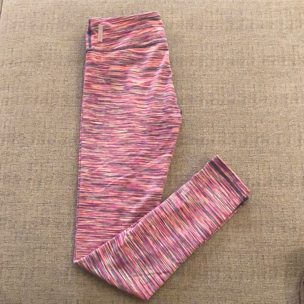 Zella Pink Striped Yoga Pants (Sm)